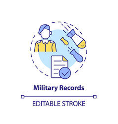 Military Records Concept Icon