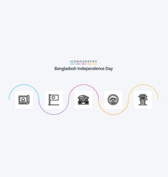 Bangladesh Independence Day Line 5 Icon Pack