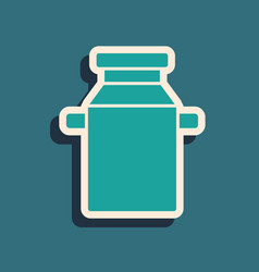 Green Can Container For Milk Icon Isolated