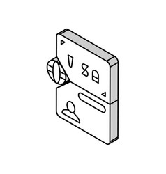 Permitting Document Visa Isometric Icon