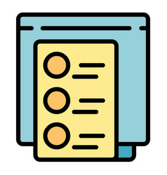 Web Online Exam Icon Flat