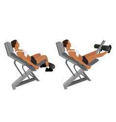 Woman Doing Seated Machine Leg Extensions Exercise