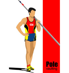 Athlete Pole Vaulting Track And Field