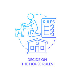 Decide On House Rules Blue Gradient Concept Icon