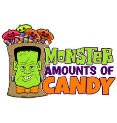 Funny Frankenstein Design Bag Full Of Candy