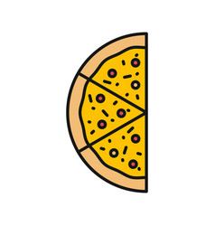 Half Pizza Color Icon