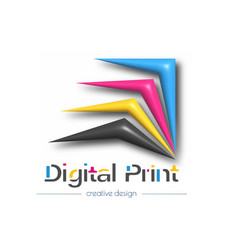 Abstract 3d Digital Or Photo Printing Logo