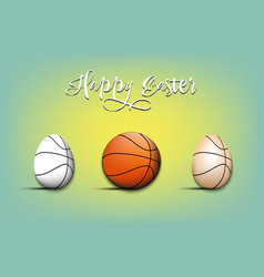 Happy Easter Eggs Shaped Basketball Balls