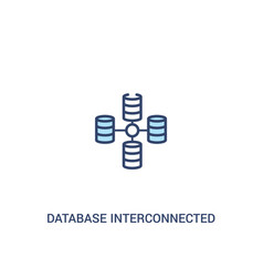 Database Interconnected Concept 2 Colored Icon