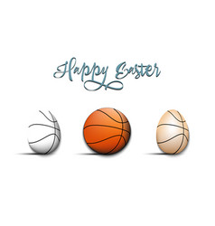 Happy Easter Eggs Shaped Basketball Balls