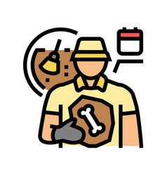 Paleontologist Worker Color Icon