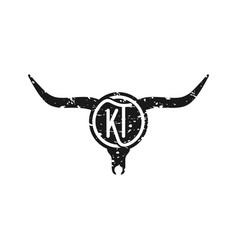 Horse Long Horn Logo With Letter Kt