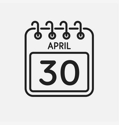 Icon Page Calendar Day - 30 April