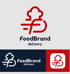 Letter F Food Fast Delivery Logo Design