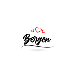 Bergen European City Typography Text Word