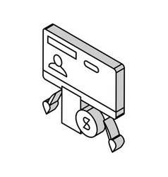 Business Visa Isometric Icon