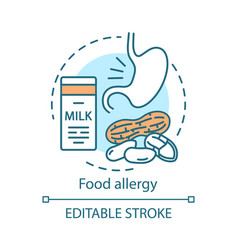 Food Allergy Concept Icon Allergic Reaction