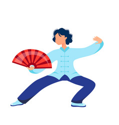 Kung Fu And Tai Chi With A Fan