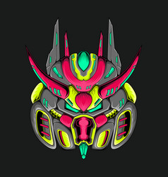 Graphic Design Of Mecha Robot Head Mechanism