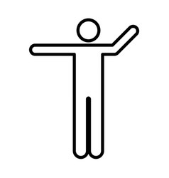 Man Open Arms Icon Male Person With Raised Hands