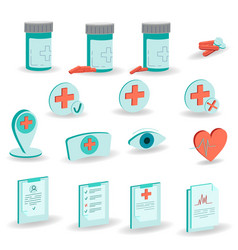 Medical Icons Isometric 3d