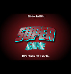 Super Game Editable Text Effect 3d Neon Style