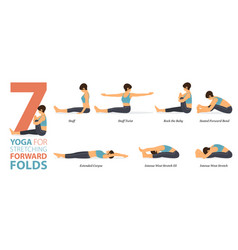 7 Yoga Or Workout In Forward Folds Concept