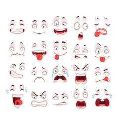 Cartoon Faces Happy Excited Smile Laughing