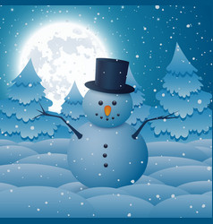 Cute Snowman Year Background