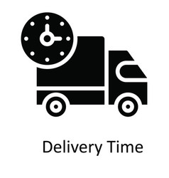 Delivery Time Solid Icon Design