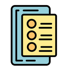 Online Checklist Icon Flat