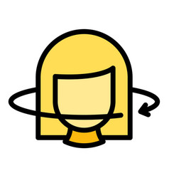 Data Virtual Reality Icon Flat