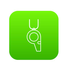 Hockey Whistle Icon Green