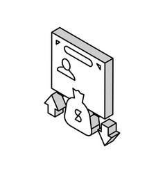 Investment Visa Isometric Icon