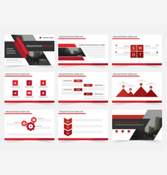 Red Abstract Presentation Templates Infographic