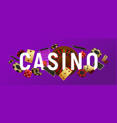 Casino Header Realistic Banner