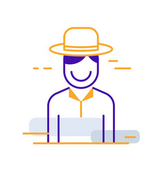 Client Business People Icon With Orange Purple