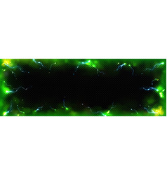 Empty Frame With Green Smoke And Lightning