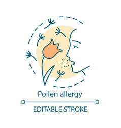 Pollen Allergy Concept Icon Hay Fever Idea Thin