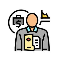 Business Scientist Worker Color Icon