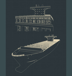 Large Container Ship Blueprint