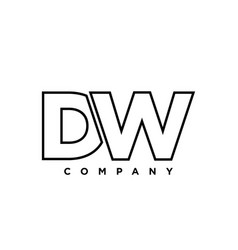 Letter D And W Dw Logo Design Template Minimal