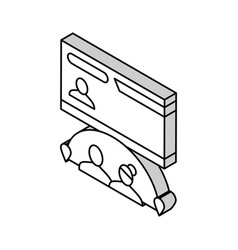 Marriage Visa Isometric Icon