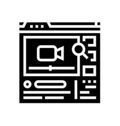 Video Seo Glyph Icon