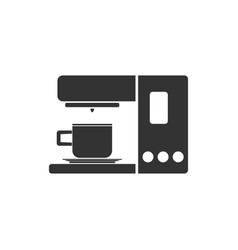 Coffee Maker Machine Icon Flat