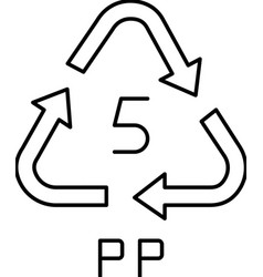 Pp Recycling Plastic Product Line Icon