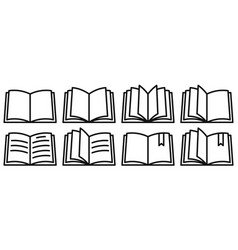 Book Icon Set Simple Book Symbol