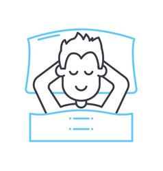 Healthy Sleep Line Icon Outline Symbol