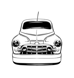 Retro Car Made In Hand Drawn Style Hand Sketched