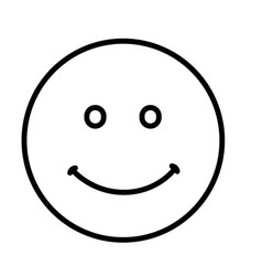 Smiley icon outline negative face Royalty Free Vector Image